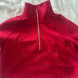 lululemon athletica Red Cowl Neck Sweater